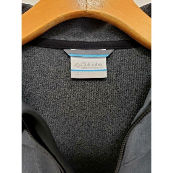 Columbia Softshell Hooded Zip Closure Barr Lake Jacket Black Gray Stretch M New - Picture 4 of 6